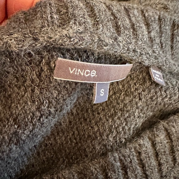 Vince Baby Alpaca and Wool Gray Poncho Sweater size XS - Charcoal Gray - Picture 2 of 8